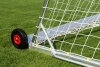mobiles Fußballtor Safety 7,32 x 2,44 m, untere Netztiefe 2 m, vollverschweißt, silber, inkl.Transportrollen und Gewichtsrohr