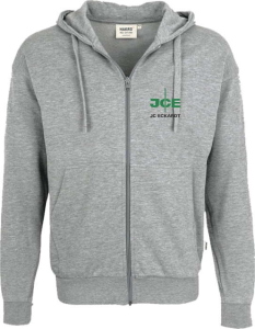 JCE Hakro Kapuzen-Sweatjacke Premium 605 grau