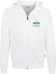 JCE Hakro Kapuzen-Sweatjacke Premium 605 weiß
