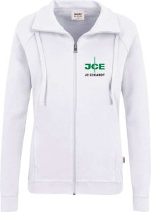 JCE Hakro Sweatjacke Damen College 406 weiß