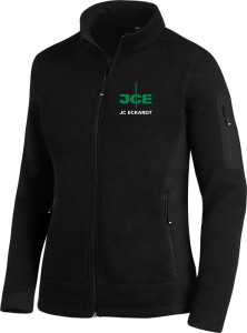 JCE FHB MARIEKE Strick-Fleece-Jacke Damen schwarz