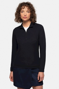 Hakro Zip-Longsleeve Piqué Mikralinar® Eco Damen 335