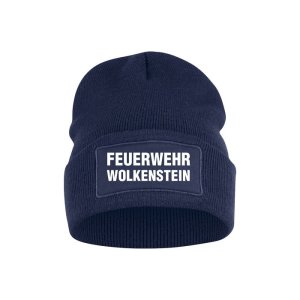 FFW Wolkenstein Strickmütze navy, inkl. Logo