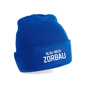 Blau-Weiß Zorbau Wintermütze