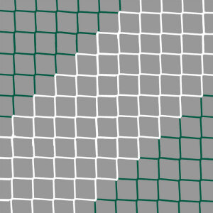Fußballtornetz 7,50 m x 2,50 m | Netztiefe  80/150 cm | zweifarbig diagonal