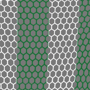 Fußballtornetz 7,50 m x 2,50 m | Netztiefe 200/200 cm | wabenförmig zweifarbig gestreift
