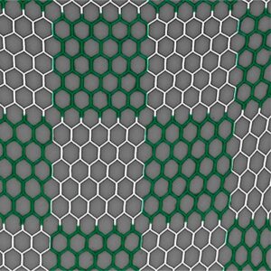 Fußballtornetz 7,50 m x 2,50 m | Netztiefe  80/200 cm | wabenförmig zweifarbig Schachbrettmuster